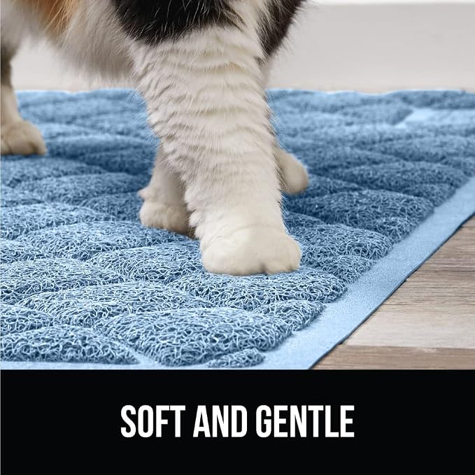 GORILLA GRIP Cat Litter Box Mat, Water Resistant, US Designed Kitty Litter - Image 8