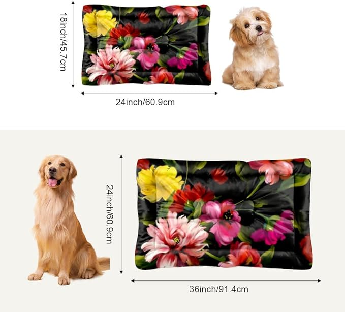 Pink Flowers Pet Sleeping Pad Cat Cushion Pad Pet Beds - Image 6