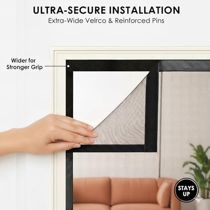 Premium Magnetic Screen Door, Heavy-Duty Reinforced Mesh, Ultra-Dense Weave - Image 7