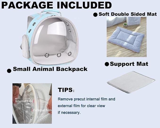 Portable Small Animal Backpack Travel Breathable Pet Carrier Bag Cages - Image 5