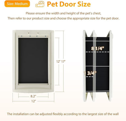 mestyl Dog Door for Wall, Pet Door, Doggie Door - Image 2