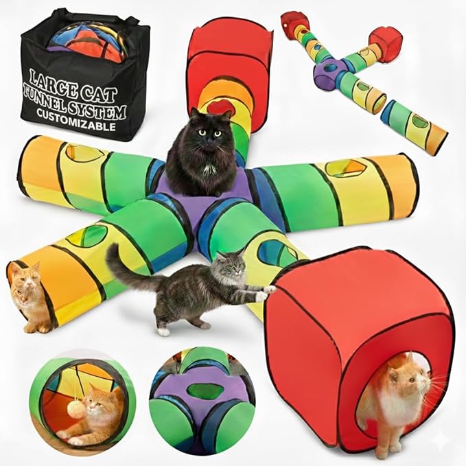 Genius Cat Tunnels for Indoor Cats by That+Is+Just+Genius