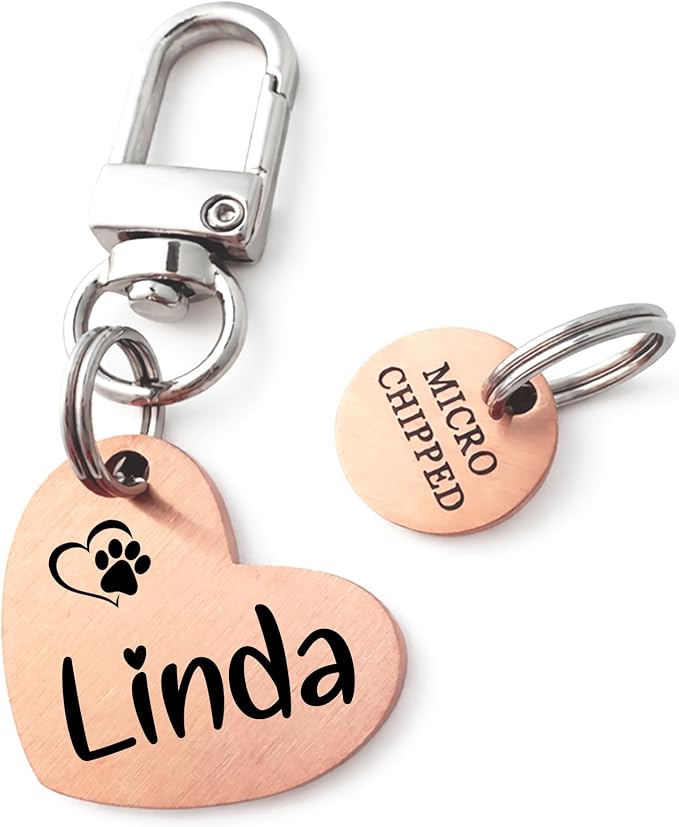 Ultra Joys Dog ID Tag, Custom Dog Tag Personalized Cat Tag, Pet ID Tag by UltraJoys