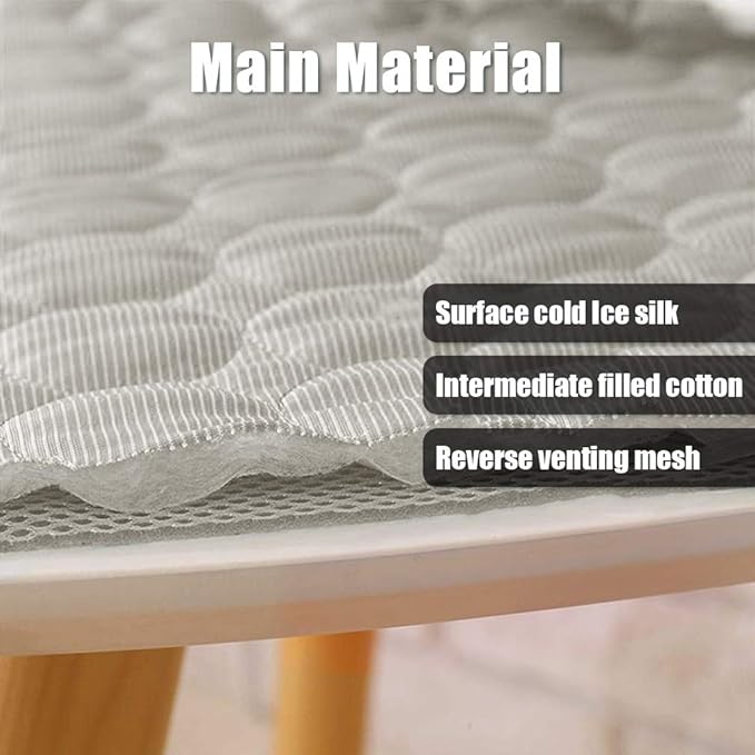 Washable Dog Cooling Mat Ice Silk Pet Self Cooling Pad Blanket - Image 3
