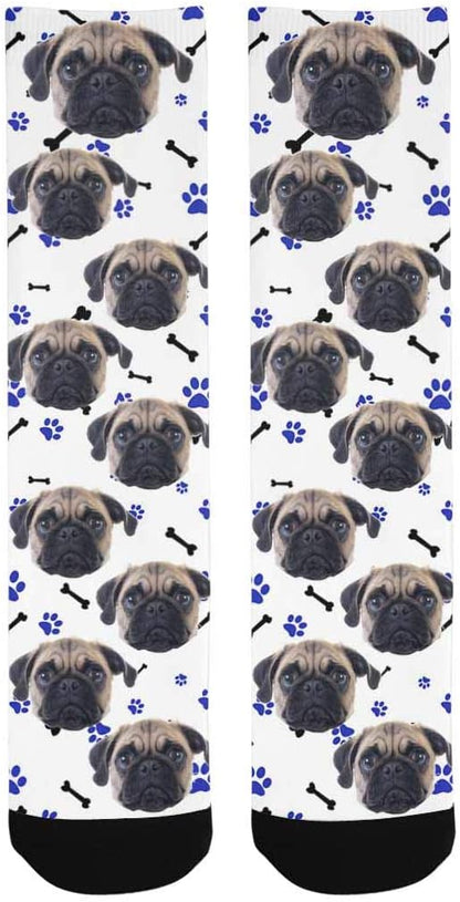 Custom Face Socks, Personalized Dog Lover Pet Photo Picture on Socks Unisex - Image 3