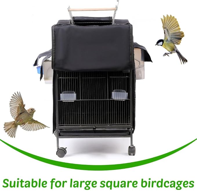 DONGKER Birdcage Cover, Breathable Waterproof Windproof Parrot Cage Cover Shade - Image 5
