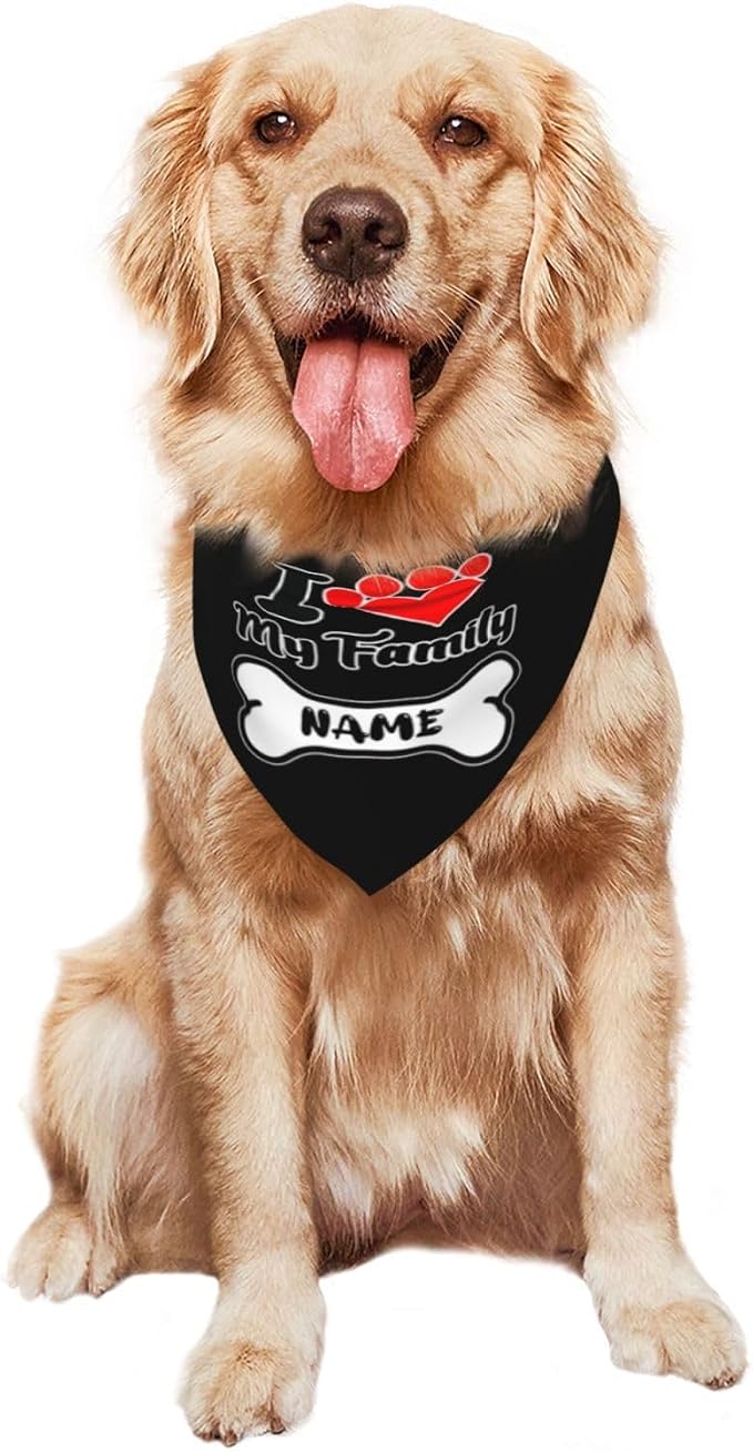 Custom Dog Bandana for Cat Dog Pet Add Your Design Personalized Neckwear - Image 2