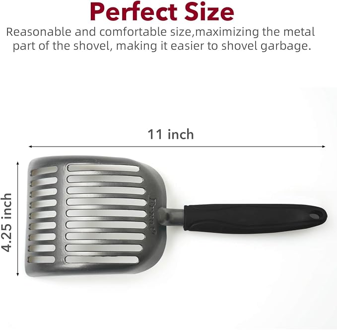 Cat Litter Scoop, Kitty Metal Scooper, Aluminum Alloy Sifter, Kitten Pooper - Image 2