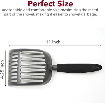 Cat Litter Scoop, Kitty Metal Scooper, Aluminum Alloy Sifter, Kitten Pooper - Image 2