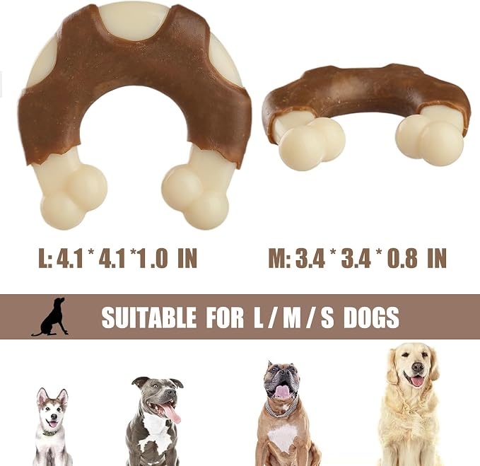 Durable Nylon Dog Bones, 2 Pack Dog Toys - Image 5