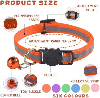6-Pack Reflective Cat Collars - Image 2