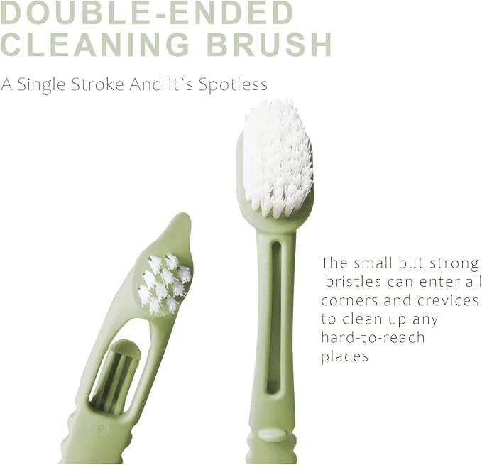 Bird Cage Cleaning Brush, Two Brush Heads, Long-Handled Tool - Image 4