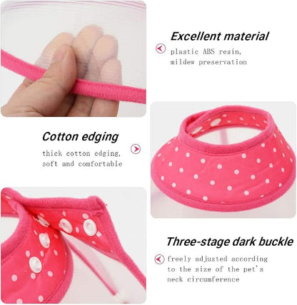 Pet Cone Recovery Dog Cone Adjustable Dog Collar Clear Padded Collar - Image 3
