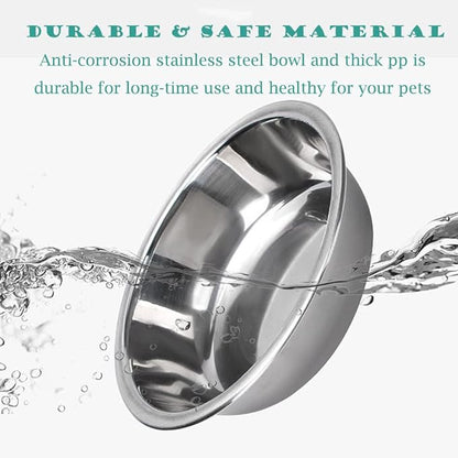 JiangYanus Double Dog Cat Bowls, Pet Water and Food Bowl Set - Image 6