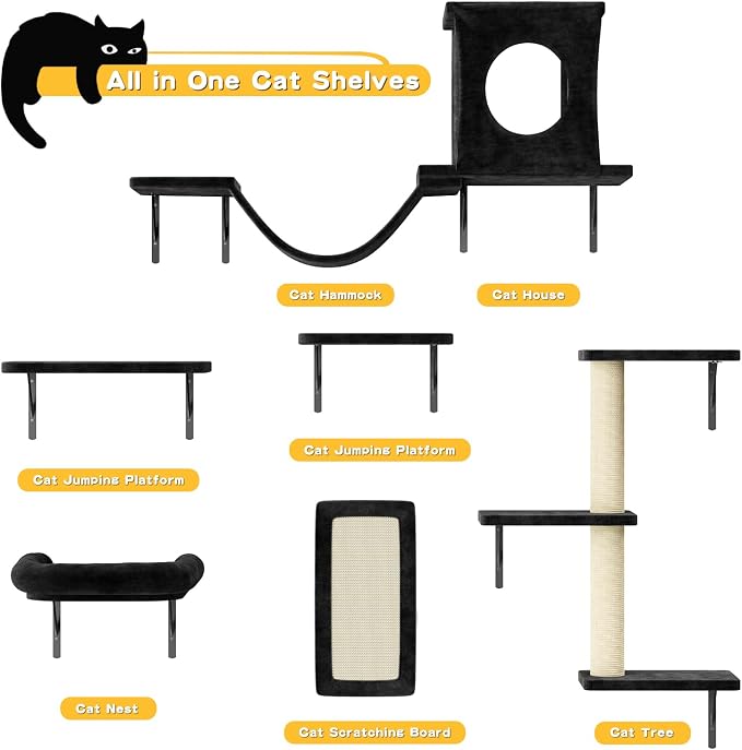 NUNU LAB Cat Wall Shelves, Indoor Cat Furniture - Image 7