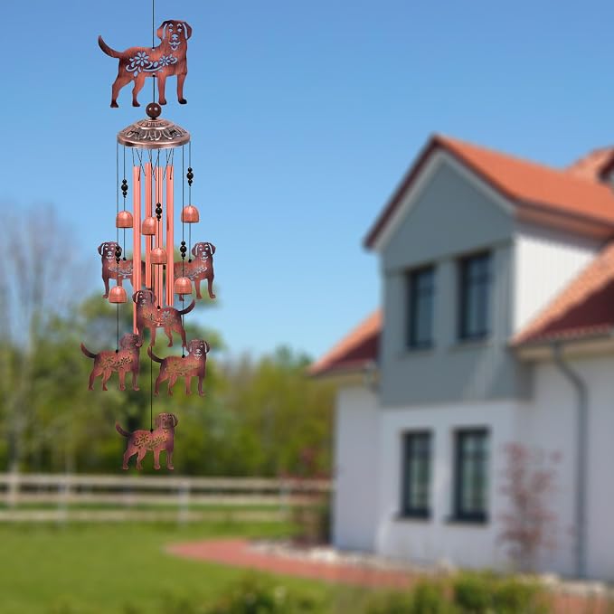 Outdoor Dog Wind Chimes, Gifts for Mom & Grandma & Woman & Family & Neighbor - Image 2