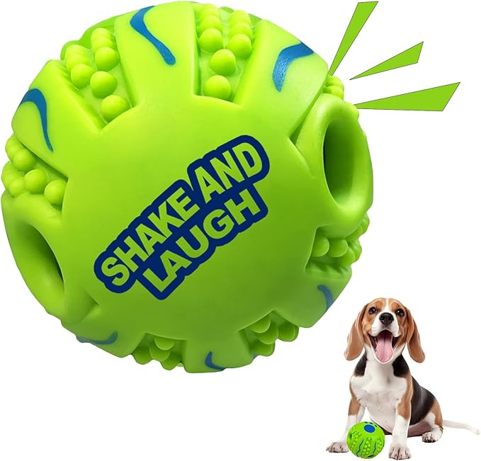 Spiky Interactive Dog Toys Ball, Shaking by SHAKEANDLAUGH