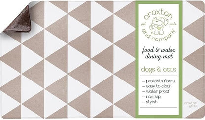CROXTON & CO. Non-Slip Faux Leather Pet Feeding Mat by CroxtonandCompany