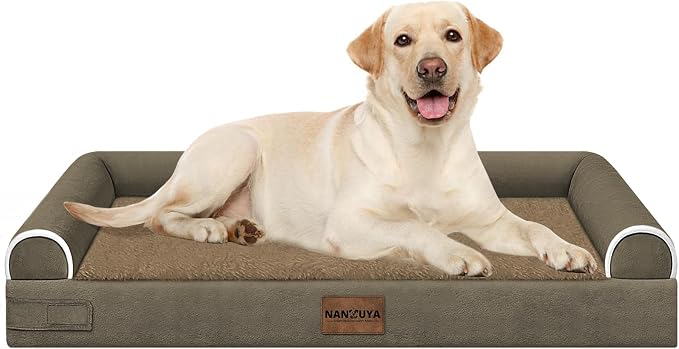 Large Dog Bed Orthopedic Washable: Beds Bolster XL Bed Large Big Dogs Egg Crate by Nanuya