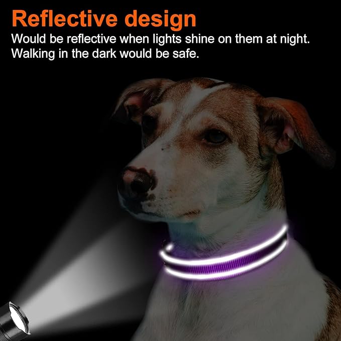 Joytale Reflective Dog Collar, Soft Neoprene Padded Breathable Nylon Pet Collar - Image 5