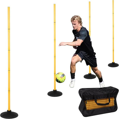 6 FT Agility Poles for Soccer, Basketball, Equestrian, Pet Training, 4/6/8/10 by Neoaider
