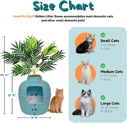 Good Pet Stuff Hidden Litter Box Planter, Decorative Cat Litter Enclosure - Image 6