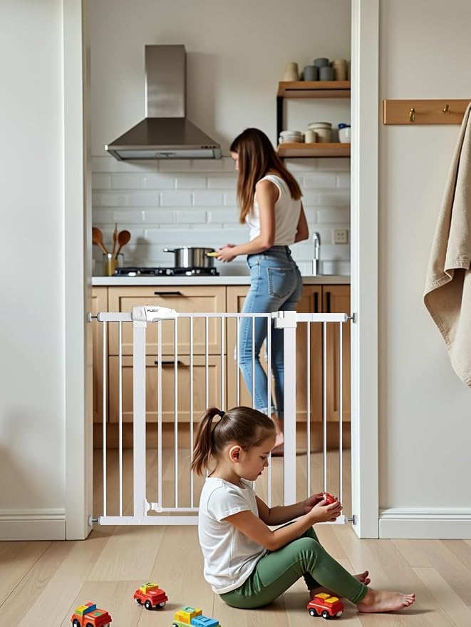 36.2" Extra Tall Baby Gate for Stairs, 29.5-46" Wide Dog Gate for Doorways - Image 6
