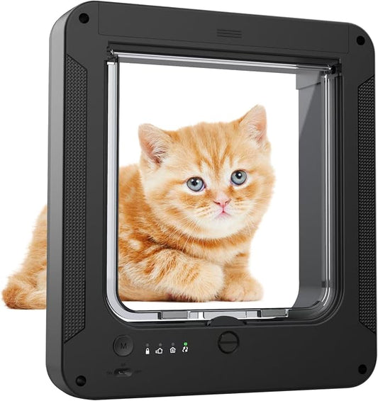 Smart Cat Door for Interior & Exterior Doors, Inter Frame Size 8.34" x 7.83" by LcsiucoCarNavigationRadio