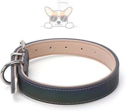 WHIPPY Leather Dog Collar for Medium Large Dog Adjustable Soft Leather Padded - Image 4
