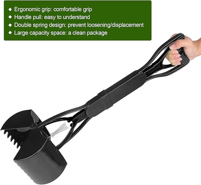 Pet Pooper Scooper, Long Handle Folding Poop Scoop, Stable Jaw Scoop Easy - Image 7