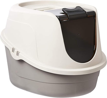 Amazon Basics No-Mess Hooded Enclosed Cat Litter Box by AmazonBasics