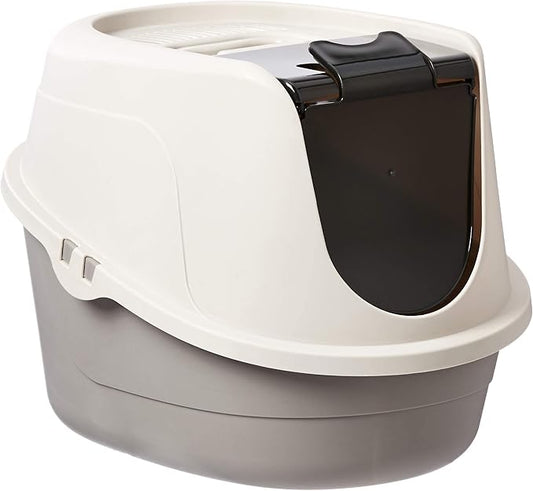 Amazon Basics No-Mess Hooded Enclosed Cat Litter Box by AmazonBasics