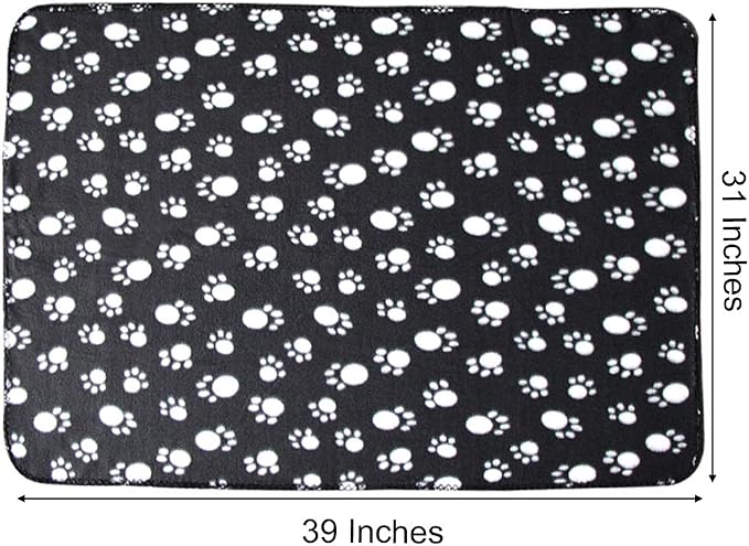 Comsmart Dog Blankets for Small Dogs, 6 Pack Puppy Blanket Cute Paw Print Pet - Image 5