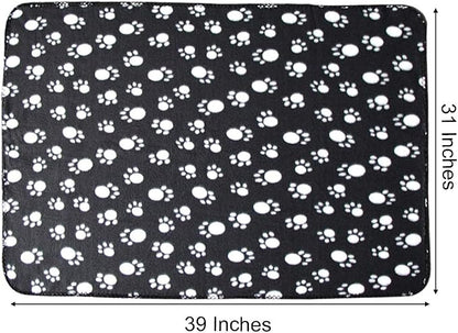 Comsmart Dog Blankets for Small Dogs, 6 Pack Puppy Blanket Cute Paw Print Pet - Image 5