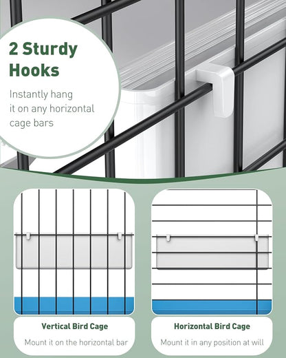 Pawfly 1 Pack Bird Feeder for Cage Hanging Plastic Feeder - Image 5