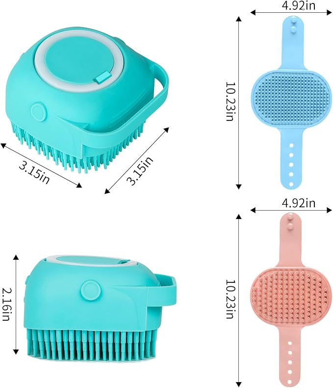 Comotech 3-in-1 Dog Grooming Brush | Adjustable Handle Shampoo Brush & Scrubber - Image 6
