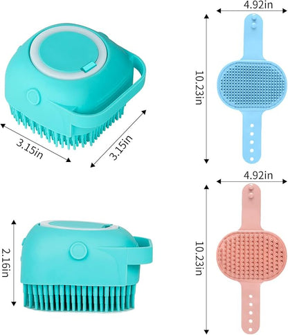 Comotech 3-in-1 Dog Grooming Brush | Adjustable Handle Shampoo Brush & Scrubber - Image 6