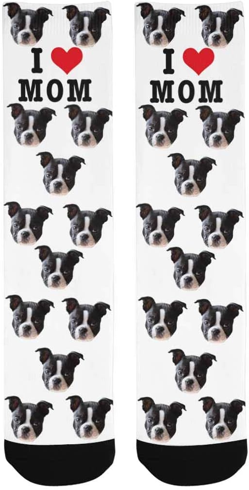 Custom Face Socks, Personalized Dog Lover Pet Photo Picture on Socks Unisex - Image 3