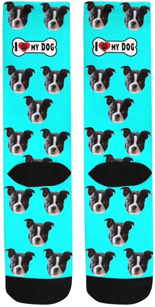 Custom Face Socks, Personalized Dog Lover Pet Photo Picture on Socks Unisex - Image 4