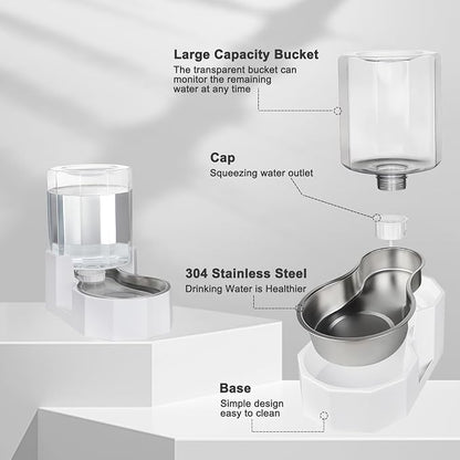 Sfozstra Large Dog Water Dispenser: 4L Stainless Steel Gravity Cat Water Feeder - Image 4