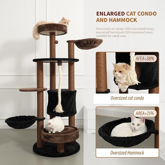 64 in Heavy Duty Cat Tree, Cat Tower - Image 6