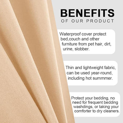 DUJUIKE Waterproof Bed Cover for Dog and Cats, Pet Hair Resistant Bed Sheet - Image 7