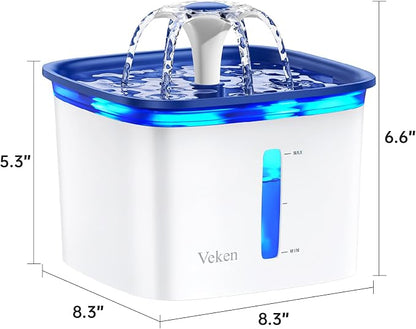 Veken Innovation Award Winner 95oz/2.8L Pet Fountain, Automatic Cat Water - Image 8