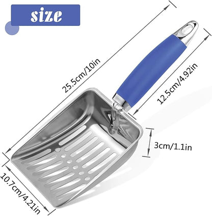 Cat Litter Scoop -Stainless Steel Metal Cat Litter Scoop-Sturdy Mesh Scooper - Image 2