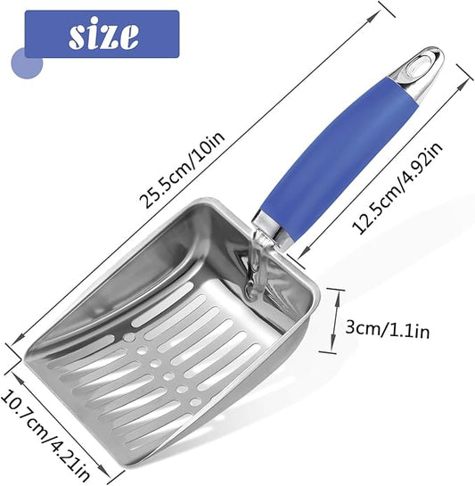 Cat Litter Scoop -Stainless Steel Metal Cat Litter Scoop-Sturdy Mesh Scooper - Image 2