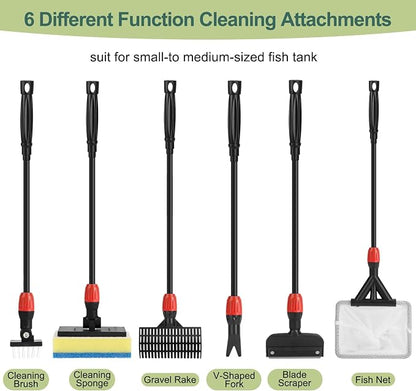 hygger Multi-Use Fish Tank Cleaner, 6 in 1 Aquarium Cleaning Tools Kit - Image 7