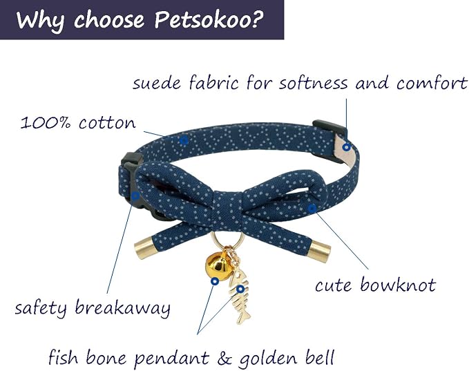 PetSoKoo Cute Bowtie Cat Collar - Image 2