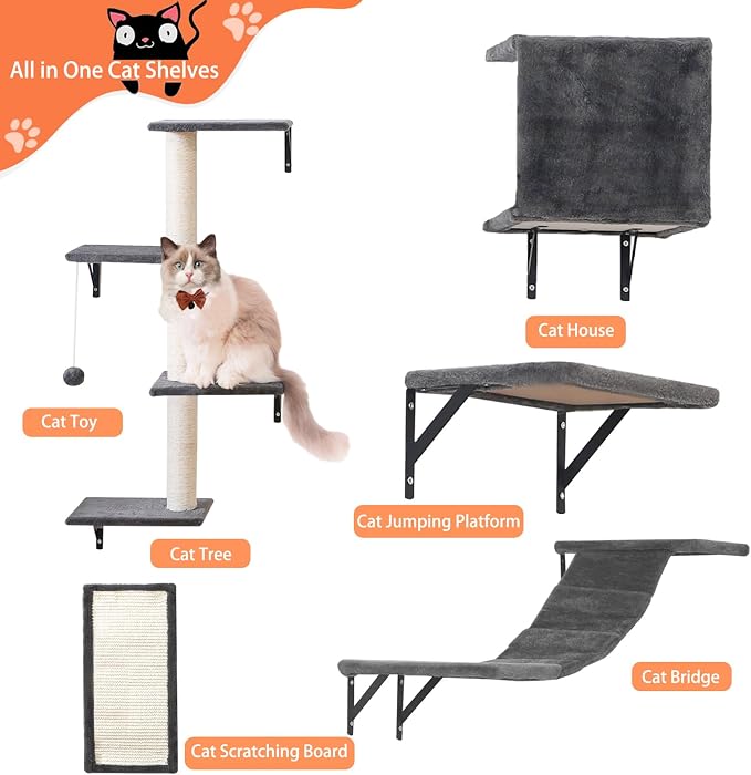 Modern Wall-Mounted Cat Furniture - Image 3