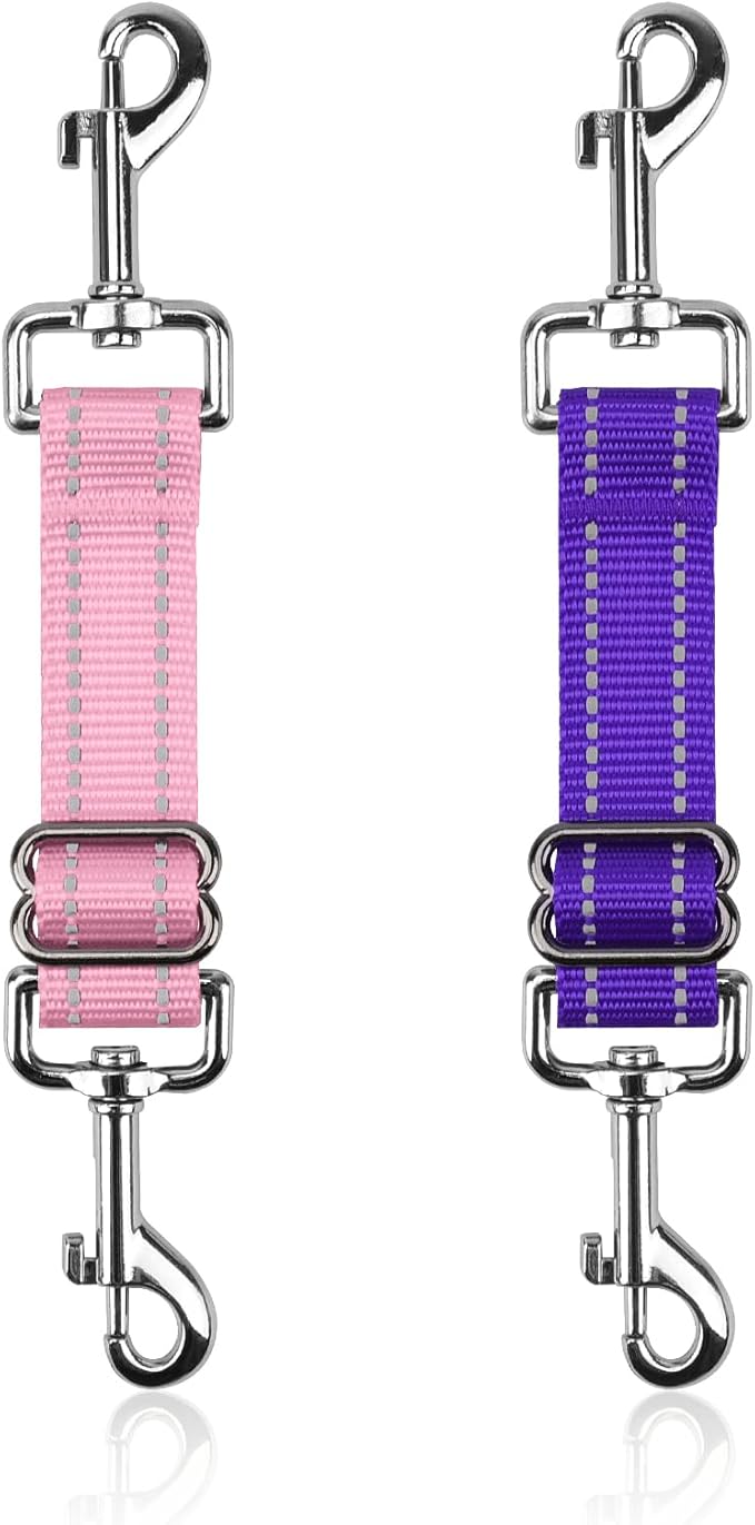 YUEPET Dog Safety Collar Clips 2 Pack Adjustable Prong Collar Backup Clips by YUEPET