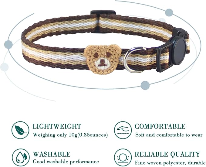 Yizepet Cat Collars, Breakaway Kitten Collar, Cute Kitty Collar in 2 Pack - Image 3